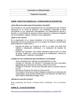 Preguntas Frecuentes - Facultad de Psicolog&iacute;a