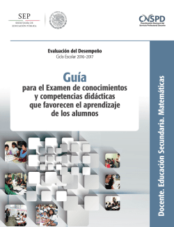 para el Examen de conocimientos y competencias did&aacute;cticas que