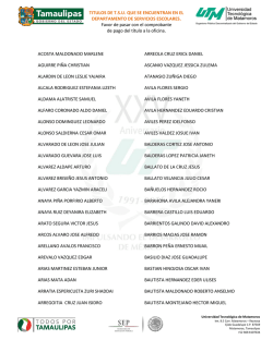 titulos tsu junio 2016 - Universidad Tecnol&oacute;gica de Matamoros