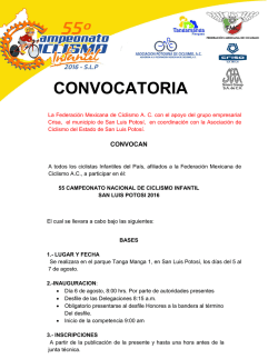 convocatoria - Federaci&oacute;n Mexicana de Ciclismo