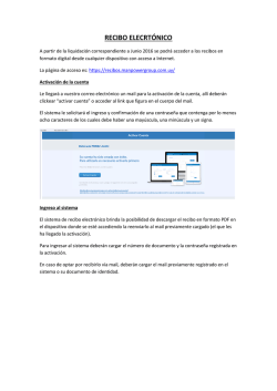 Pasos a seguir para activar la cuenta personal