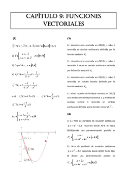 CAP&iacute;TULO 9: FUNCIONES VECTORIALES