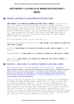 Judy Moody Y La Vuelta Al Mundo En Ocho Dias Y Medio