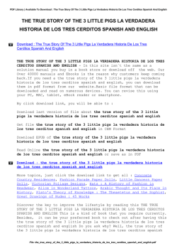 The True Story Of The 3 Little Pigs La Verdadera Historia De Los