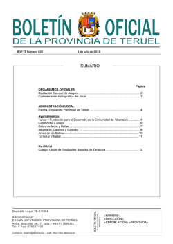 Bop del - Diputaci&oacute;n Provincial de Teruel