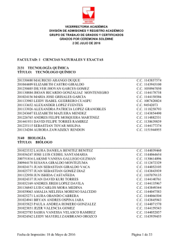 Listado Candidatos a grado