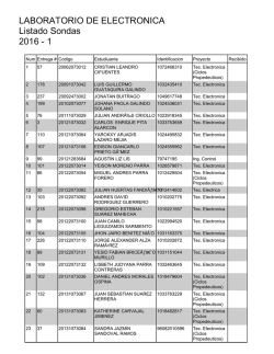 LABORATORIO DE ELECTRONICA Listado Sondas 2016