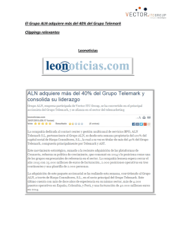 El Grupo ALN adquiere m&aacute;s del 40% del Grupo Telemark