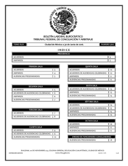 indice - Tribunal Federal de Conciliaci&oacute;n y Arbitraje