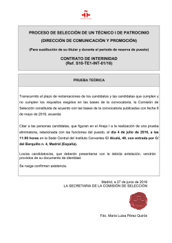 proceso de selecci&oacute;n de
