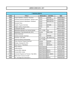Listado Bachillerato - Colegio Calasancio de Madrid