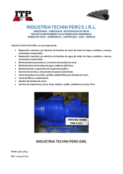 INDUSTRIA TECHNI PER&Uacute; E.I.R.L.