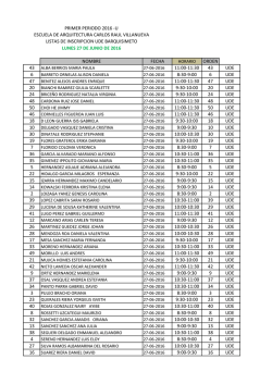 UDE lunes 27 de junio