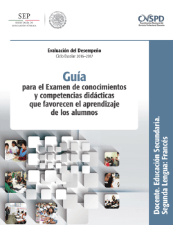 para el Examen de conocimientos y competencias did&aacute;cticas que