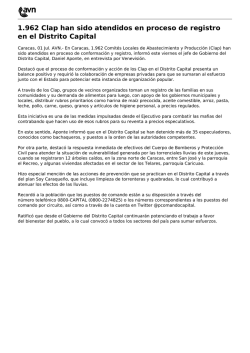 1.962 Clap han sido atendidos en proceso de registro en el Distrito