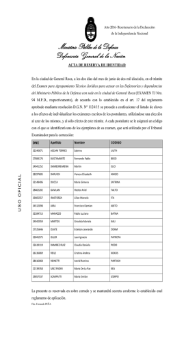 Acta de Reserva de Identidad - Ministerio P&uacute;blico de la Defensa