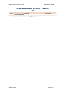 Indicativo p&eacute;rdida de beneficios (empresa) T-69