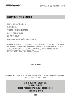 Formulario de Desistimiento