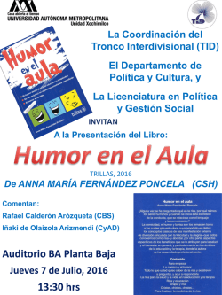 "Humor en el Aula" de Anna Mar&iacute;a Fern&aacute;ndez Poncela