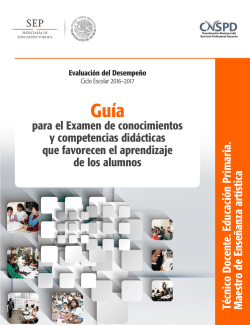 para el Examen de conocimientos y competencias did&aacute;cticas que