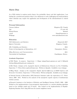 Curriculum Vitae - Mario Alberto Diaz Torres