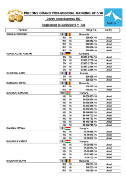 pigeons grand prix-mundial ranking 2015/16