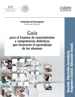 para el Examen de conocimientos y competencias did&aacute;cticas que