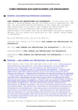 Como Ordenan Sus Habitaciones Los Dinosaurios