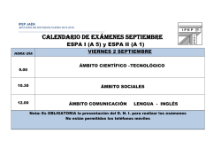 ex&aacute;menes septiembre 2016 espa
