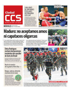 Maduro: no aceptamos amos ni capataces oligarcas