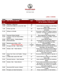 lunes a viernes - Nuevo Continente