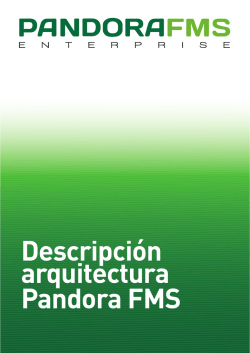 Descripci&oacute;n arquitectura Pandora FMS