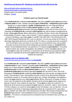 Invitacion para in pr imprimir gratis