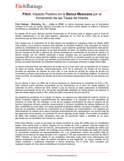 Impacto Positivo en la Banca Mexicana por el Incremento de las