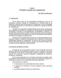 El dise&ntilde;o curricular por competencias