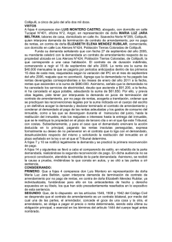 Collipulli, a cinco de julio del a&ntilde;o dos mil doce. VISTOS A fojas 4