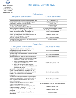 Hay sequ&iacute;a. Cierre la llave. - Sunnyslope County Water District