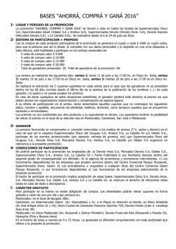 bases &ldquo;ahorr&aacute;, compr&aacute; y gan&aacute; 2016&rdquo;