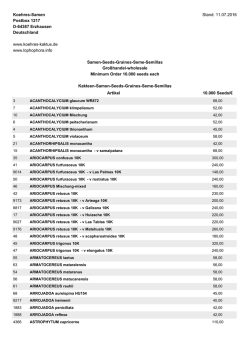 Grosshandelsliste Samen - Koehres