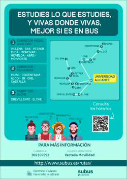 Estudies lo que estudies, y vivas donde vivas, mejor si es en bus