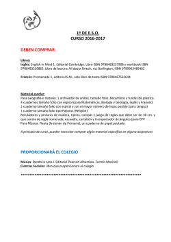 1&ordm; DE E.S.O. CURSO 2016-2017 DEBEN COMPRAR