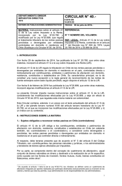 circular n&deg; 40. - Servicio de Impuestos Internos