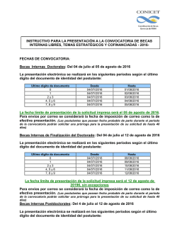 Instructivo presentaci&oacute;n solicitudes - Convocatorias