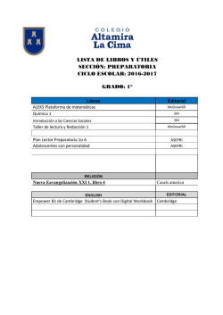 1&ordm; Primero - Colegio Altamira La Cima