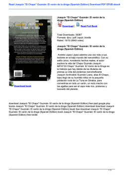 "El Chapo" Guzm&aacute;n: El var&oacute;n de la droga (Spanish Edition)