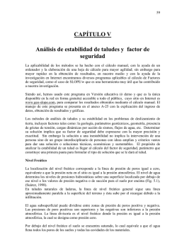 CAP&Iacute;TULO V An&aacute;lisis de estabilidad de taludes y factor de seguridad