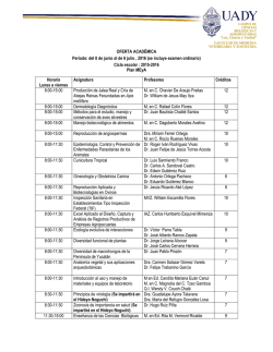 Oferta acad&eacute;mica, verano 2016 - Campus de Ciencias Biol&oacute;gicas y