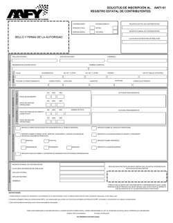 AAFY-01 Solicitud de inscripci&oacute;n al Registro Estatal de Contribuyentes