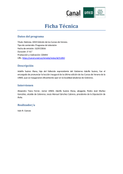 Ficha T&eacute;cnica: Noticias. XXVII Edici&oacute;n de los Cursos de