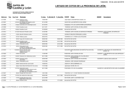 listado de cotos de la provincia de le&oacute;n